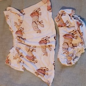 Baby Girls Outfit NWOT Milk Barn Brand 3/6 Months